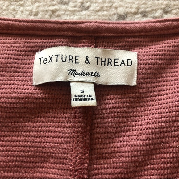 Madewell Texture & Thread Button Front Tie Tank Top - Picture 4 of 5